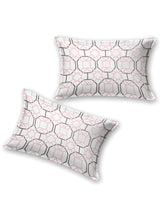 Premium Cotton Fitted Bedsheet (90x108 Inch) – Plain Design with 2 Printed Pillow Covers