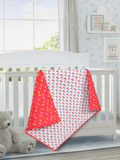 Cotton Reversible Kids Dohar/AC Blanket - 40X60 Inches