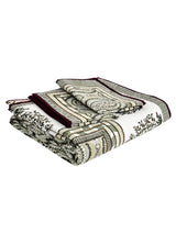 Quilted Floral Printed Reversible Bedcover with 2 Pillow Covers