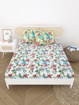 Double King Bedsheet with 2 Pillow Covers