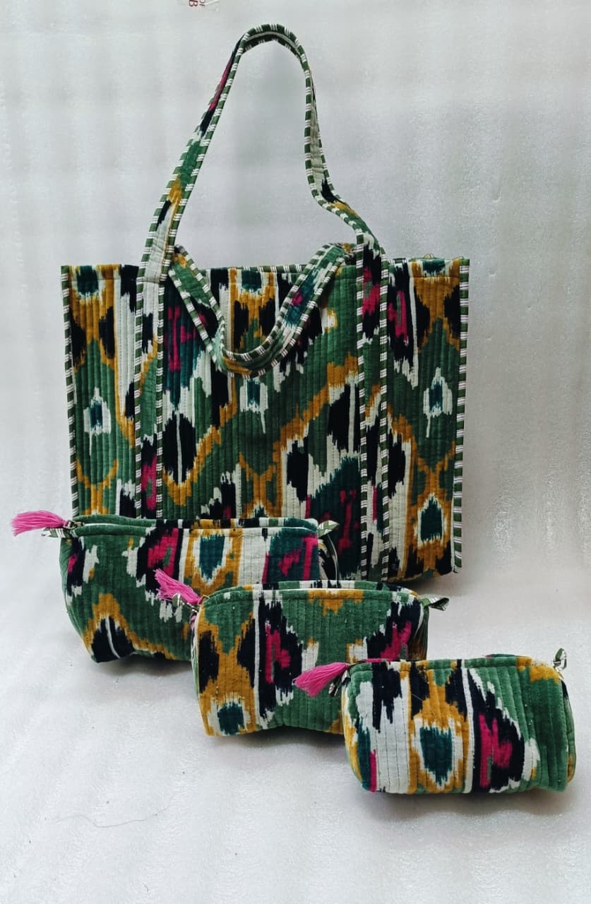 Tote Bag with set of 3 Pouches