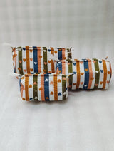 Set of 3 cosmetic bag/pouches with waterproof lining