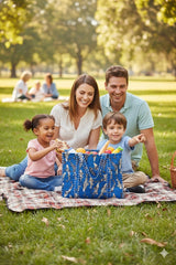 Handblock Printed Quilted Tote Bag without zip/button 17x18x 6 inches