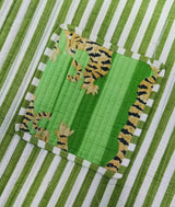 Handblock Printed Quilted Tote Bag without zip/button 17x18x 6 inches