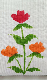 Hand-Painted Floral Tote Bag – Double-Sided Artisan Cotton Tote | Spacious Everyday Carry Bag (No Zip)- 17x18x6 inches