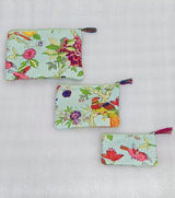 Set of 3 cosmetic Flat pouches