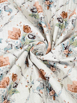 Quilted Floral Printed Reversible Bedcover with 2 Pillow Covers