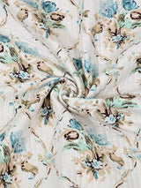 Quilted Floral Printed Reversible Bedcover with 2 Pillow Covers