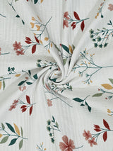 Quilted Floral Printed Reversible Bedcover with 2 Pillow Covers