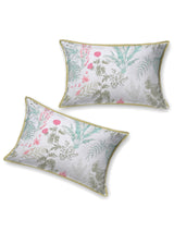 Quilted Floral Printed Reversible Bedcover with 2 Pillow Covers