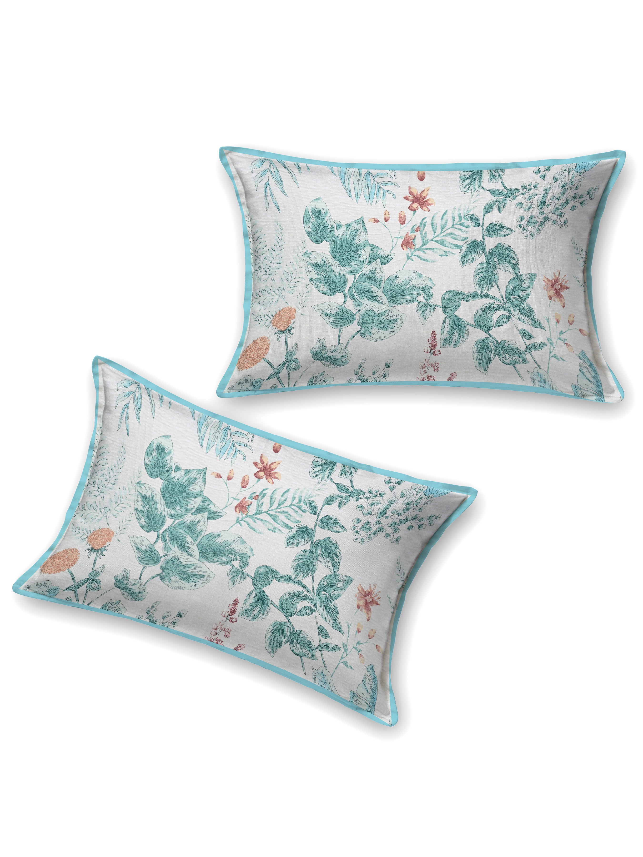 Quilted Floral Printed Reversible Bedcover with 2 Pillow Covers