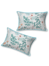 Quilted Floral Printed Reversible Bedcover with 2 Pillow Covers