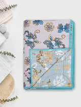 Quilted Floral Printed Reversible Bedcover with 2 Pillow Covers