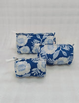 Set of 3 cosmetic bag/pouches with waterproof lining