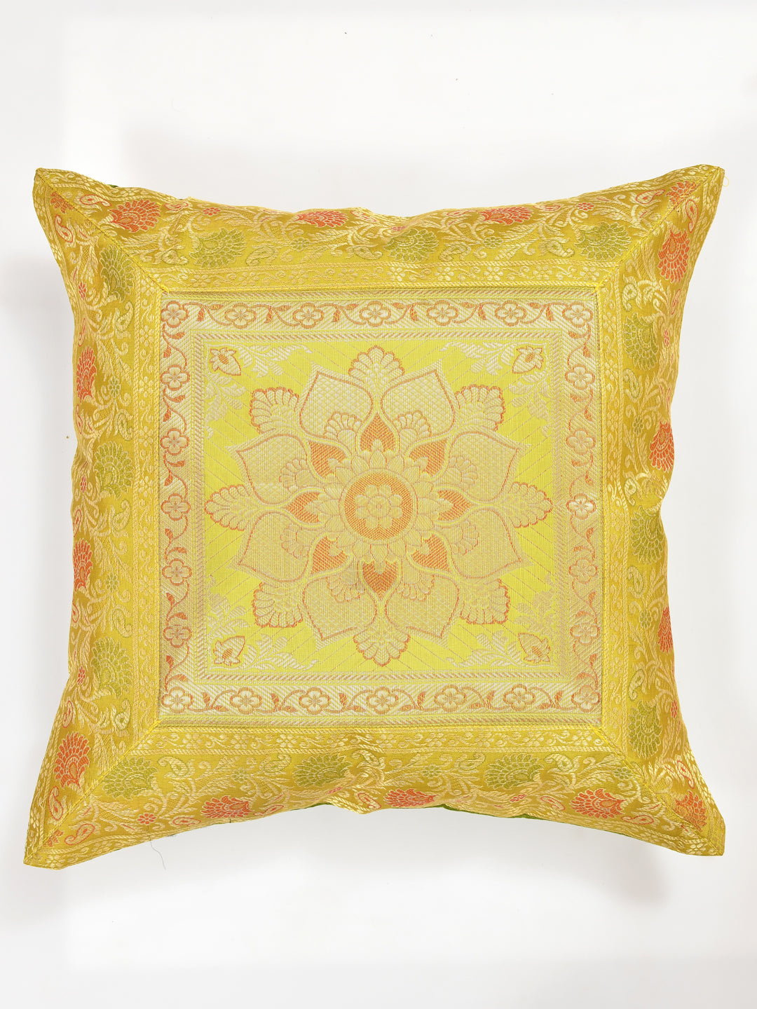 Set of 2 Banarasi Zari Cushion Cover - 16X16 Inches11100816