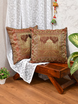 Set of 2 Banarasi Zari Cushion Cover - 16X16 Inches11100823