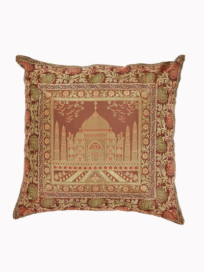 Set of 2 Banarasi Zari Cushion Cover - 16X16 Inches11100823