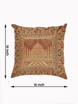 Set of 2 Banarasi Zari Cushion Cover - 16X16 Inches11100823