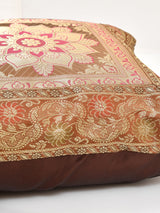 Set of 2 Banarasi Zari Cushion Cover - 16X16 Inches11100811