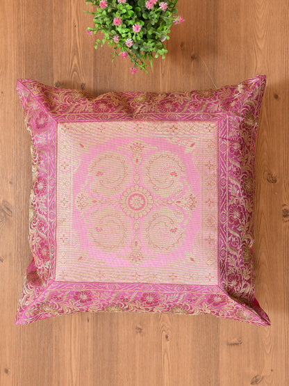 Set of 2 Banarasi Zari Cushion Cover - 16X16 Inches11100818
