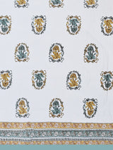 Floral Printed Bedding Set - 1 King Bedsheet, 1 Jaipuri Razai/Quilt, 2 Pillow Covers