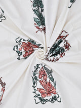 Floral Printed Bedding Set - 1 King Bedsheet, 1 Jaipuri Razai/Quilt, 2 Pillow Covers