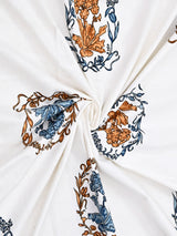 Floral Printed Bedding Set - 1 King Bedsheet, 1 Jaipuri Razai/Quilt, 2 Pillow Covers