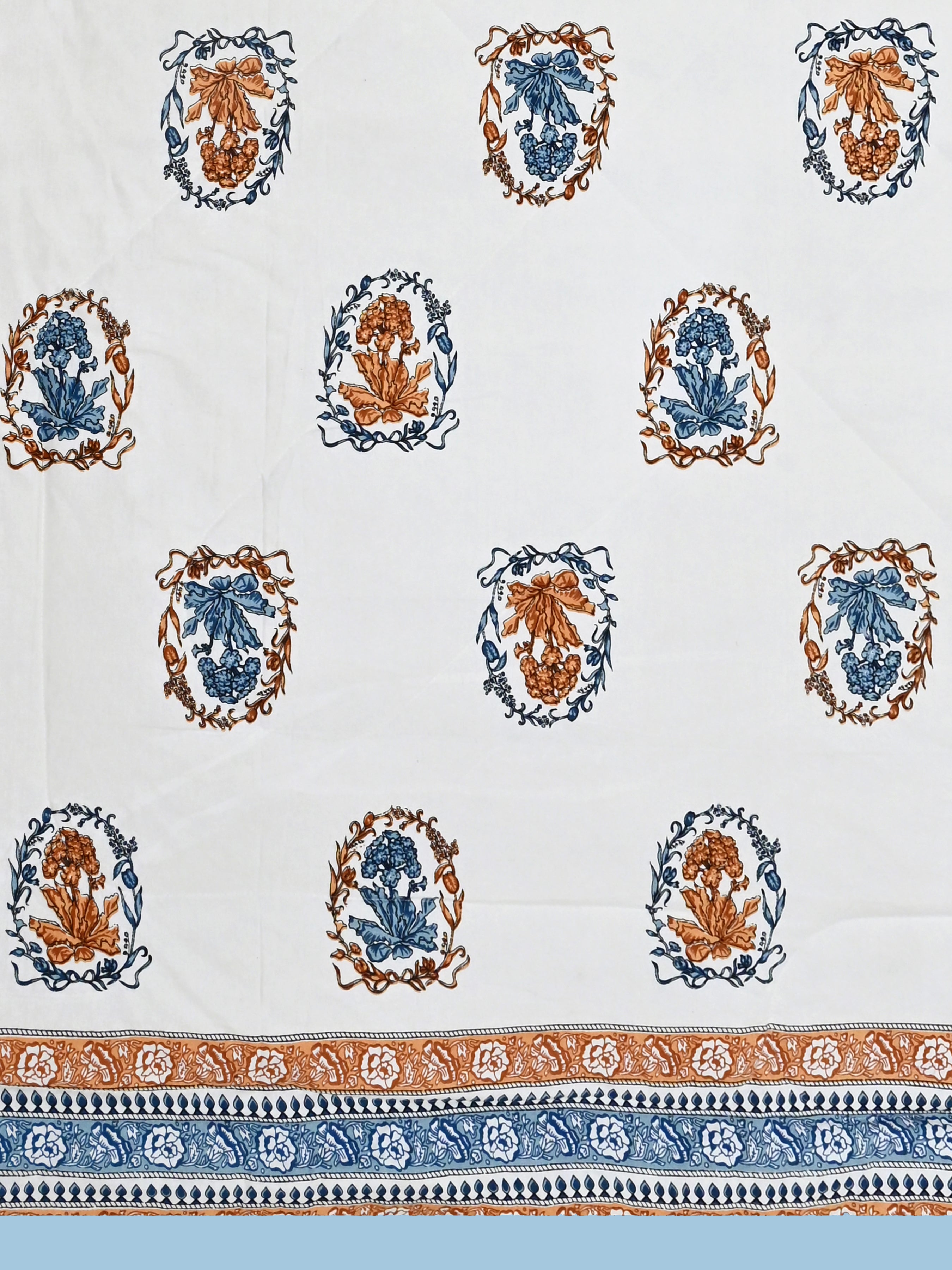 Floral Printed Bedding Set - 1 King Bedsheet, 1 Jaipuri Razai/Quilt, 2 Pillow Covers