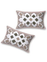 Floral Printed Bedding Set - 1 King Bedsheet, 1 Jaipuri Razai/Quilt, 2 Pillow Covers