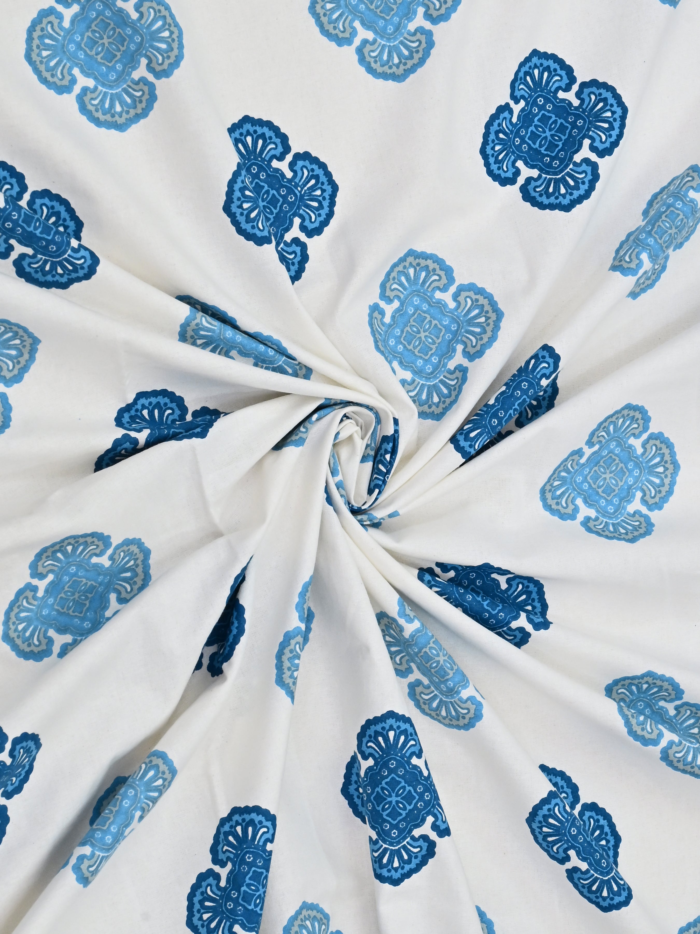 Floral Printed Bedding Set - 1 King Bedsheet, 1 Jaipuri Razai/Quilt, 2 Pillow Covers