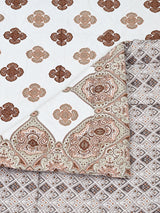 Floral Printed Bedding Set - 1 King Bedsheet, 1 Jaipuri Razai/Quilt, 2 Pillow Covers