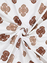 Floral Printed Bedding Set - 1 King Bedsheet, 1 Jaipuri Razai/Quilt, 2 Pillow Covers