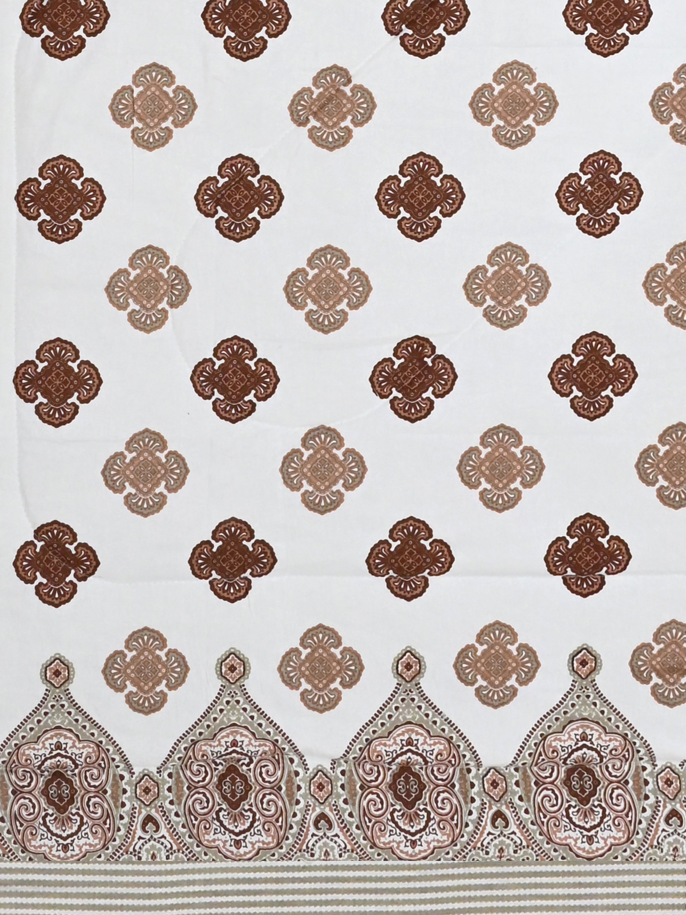 Floral Printed Bedding Set - 1 King Bedsheet, 1 Jaipuri Razai/Quilt, 2 Pillow Covers