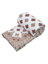 Floral Printed Bedding Set - 1 King Bedsheet, 1 Jaipuri Razai/Quilt, 2 Pillow Covers