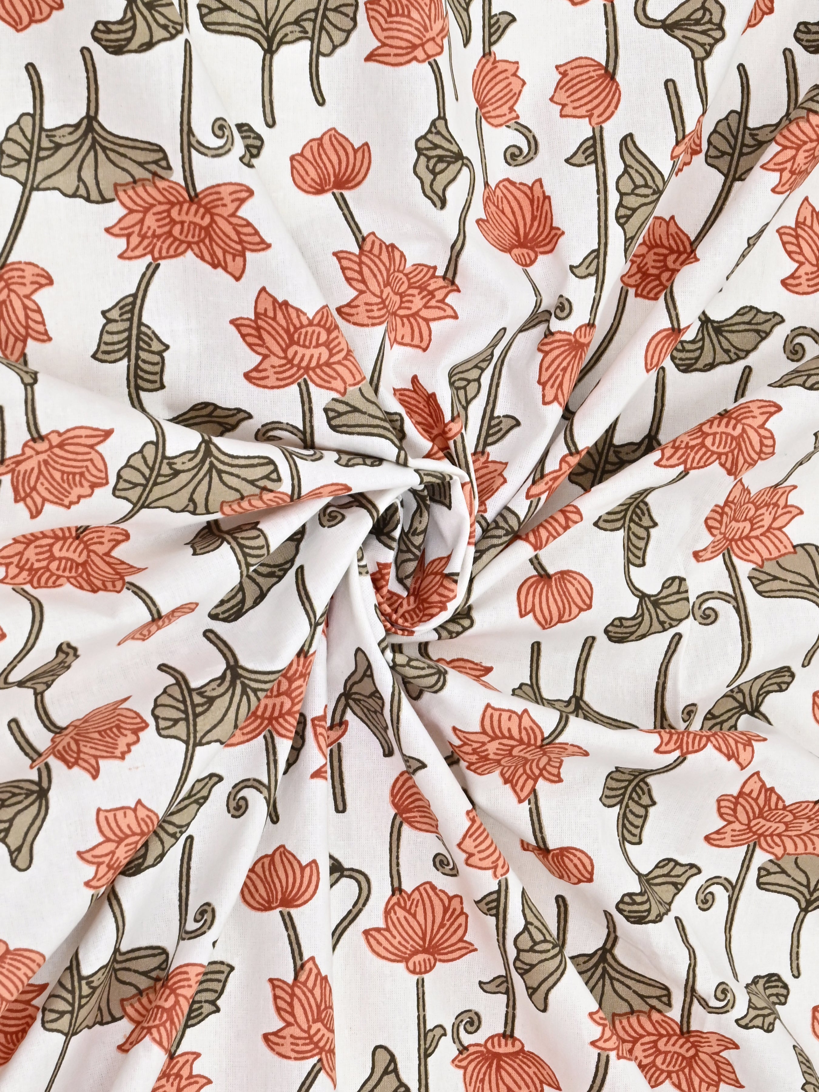 Floral Printed Bedding Set - 1 King Bedsheet, 1 Jaipuri Razai/Quilt, 2 Pillow Covers