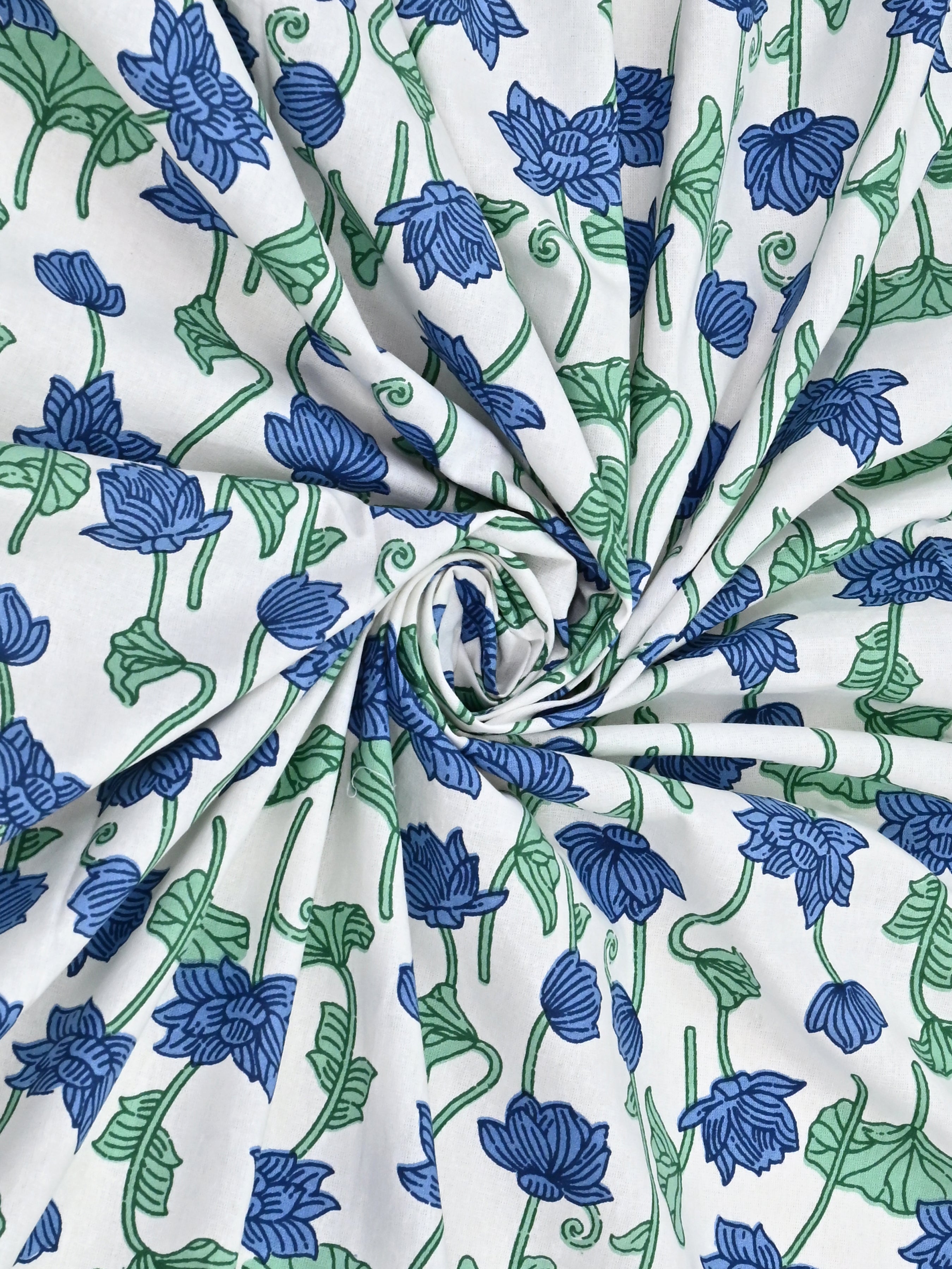 Floral Printed Bedding Set - 1 King Bedsheet, 1 Jaipuri Razai/Quilt, 2 Pillow Covers