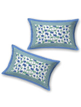 Floral Printed Bedding Set - 1 King Bedsheet, 1 Jaipuri Razai/Quilt, 2 Pillow Covers