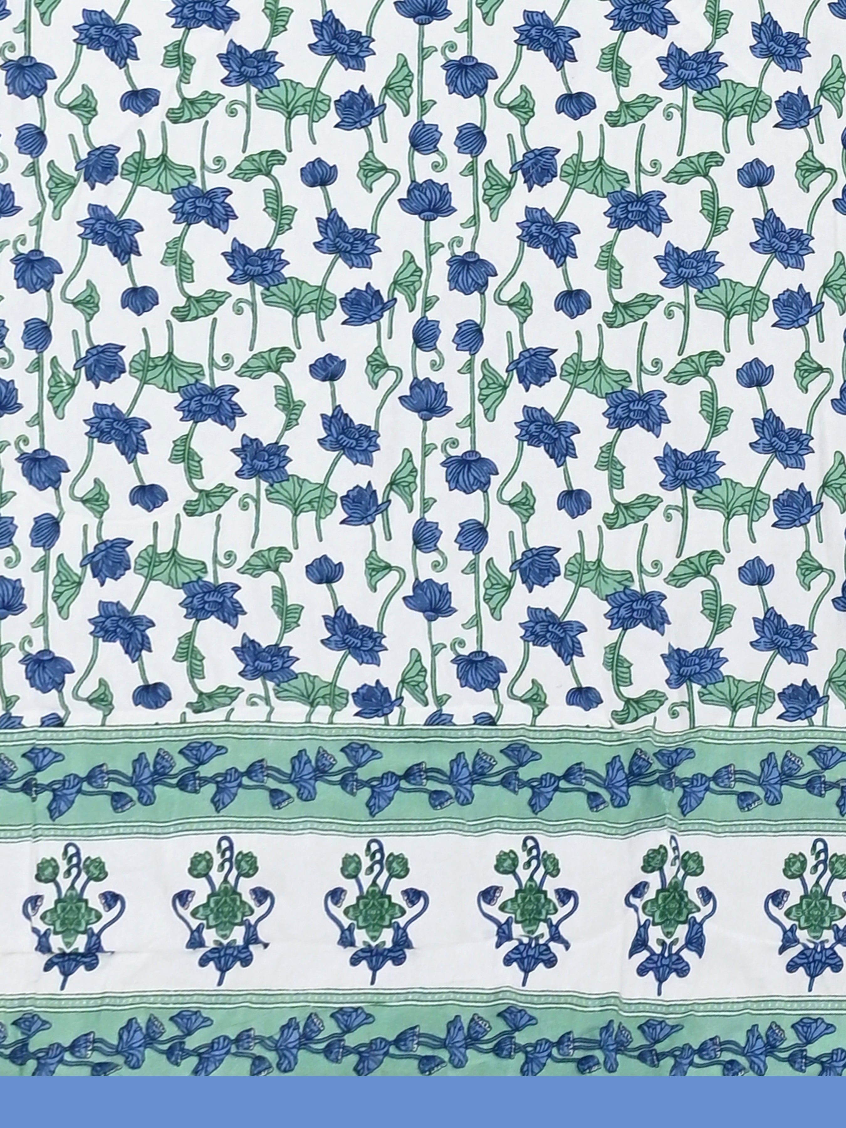 Floral Printed Bedding Set - 1 King Bedsheet, 1 Jaipuri Razai/Quilt, 2 Pillow Covers