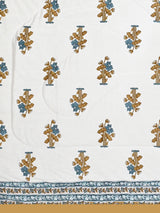 Floral Printed Bedding Set - 1 King Bedsheet, 1 Jaipuri Razai/Quilt, 2 Pillow Covers
