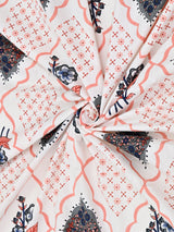 Floral Printed Bedding Set - 1 King Bedsheet, 1 Jaipuri Razai/Quilt, 2 Pillow Covers