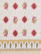 Floral Printed Bedding Set - 1 King Bedsheet, 1 Jaipuri Razai/Quilt, 2 Pillow Covers