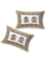 Floral Printed Bedding Set - 1 King Bedsheet, 1 Jaipuri Razai/Quilt, 2 Pillow Covers