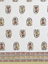 Floral Printed Bedding Set - 1 King Bedsheet, 1 Jaipuri Razai/Quilt, 2 Pillow Covers