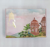 Diwali Gift Box | 1 Double Bedsheet, 1 Pair Door Hanging, 1 Metal Urli, 2 Laddoo Candles