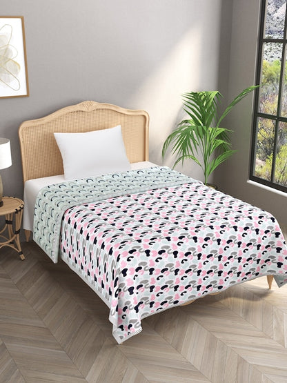 60X90 Inches Reversible Kids Print Dohar/AC Blanket with Flannel Sheeting-8