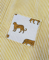 Handblock Printed Quilted Tote Bag without zip/button 17x18x 6 inches