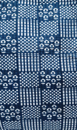 Handblock Printed Quilted Tote Bag without zip/button 17x18x 6 inches