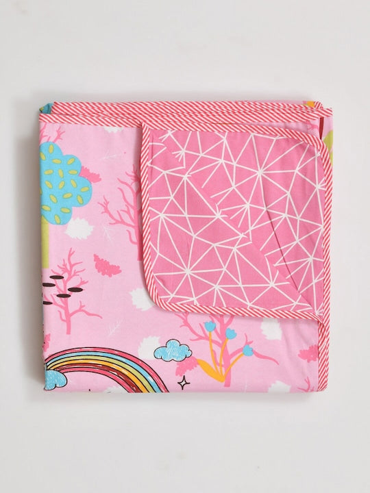 60X90 Inches Reversible Kids Print Cotton Dohar-09