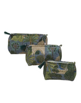 Set of 3 cosmetic bag/pouches with waterproof lining