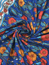 Floral Print Cotton Double King Bedsheet with 2 Pillow Covers